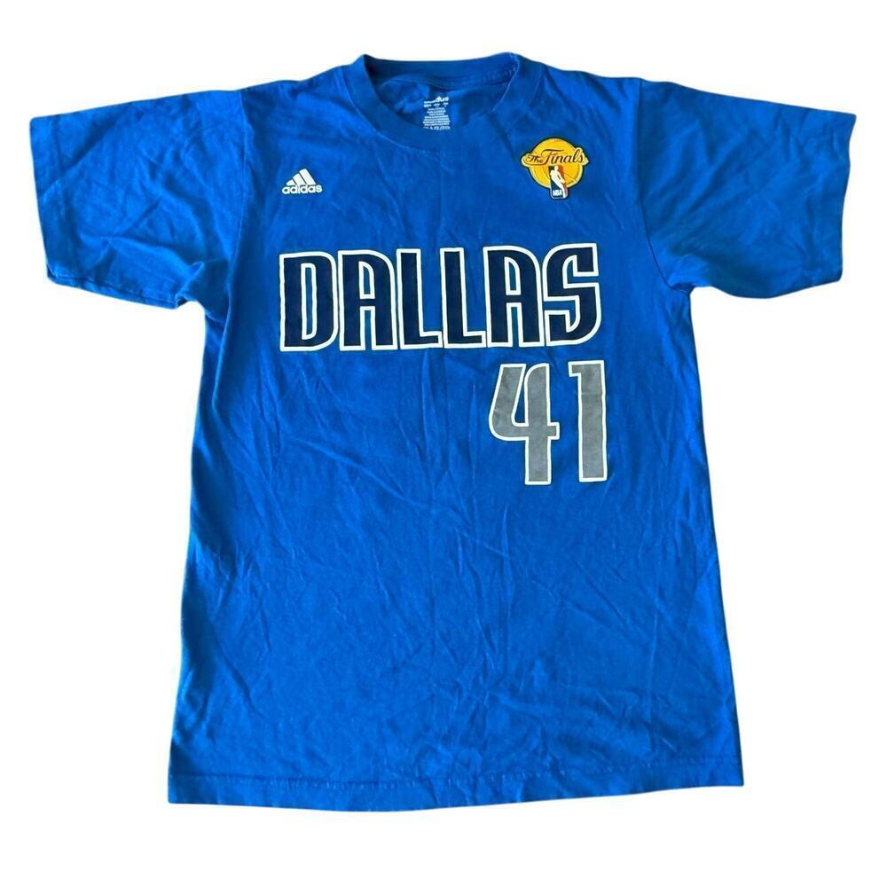 DALLAS MAVERICKS Dirk Nowitzki NBA Finals Adidas Tee T-shirt size S